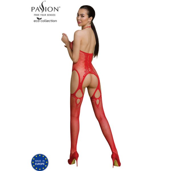 PASSION - ECO COLLECTION BODYSTOCKING ECO BS013 RED - Afbeelding 2