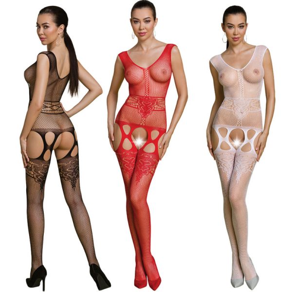 PASSION - ECO COLLECTION BODYSTOCKING ECO BS014 WHITE - Afbeelding 5