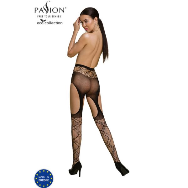 PASSION - ECO COLLECTION BODYSTOCKING ECO S005 BLACK - Afbeelding 2