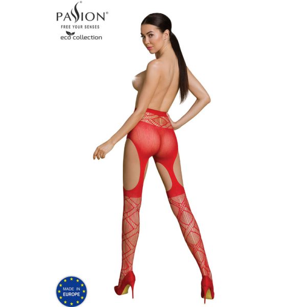 PASSION - ECO COLLECTION BODYSTOCKING ECO S005 RED - Afbeelding 2