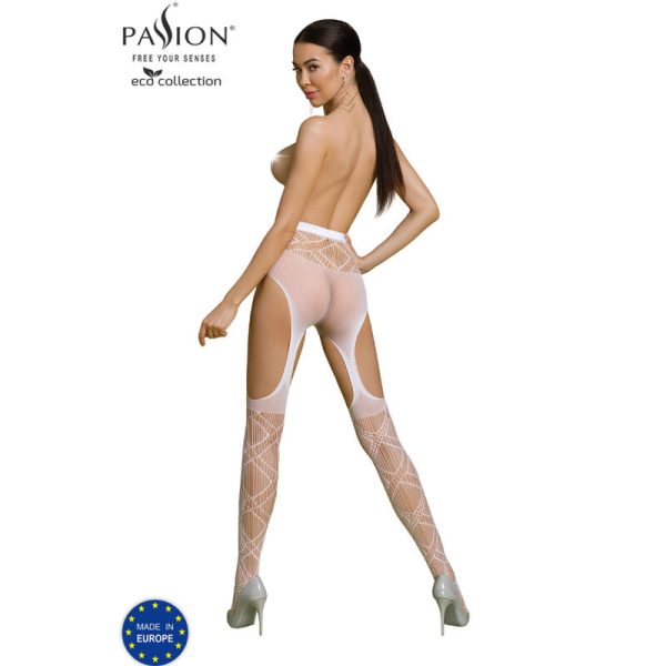 PASSION - ECO COLLECTION BODYSTOCKING ECO S005 WHITE - Afbeelding 2