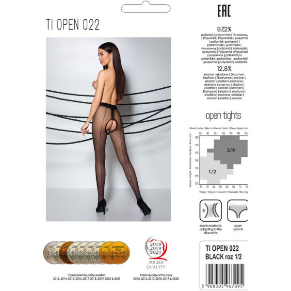 PASSION - TIOPEN 022 BLACK TIGHTS 1/2 20 DEN - Afbeelding 5