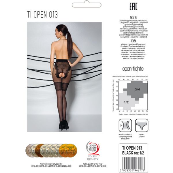 PASSION - TIOPEN 013 BLACK TIGHTS 3/4 20/40 DEN - Afbeelding 5