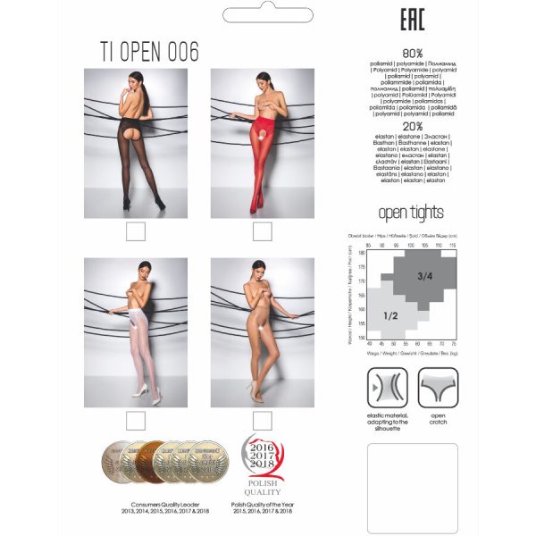 PASSION - TIOPEN 006 RED TIGHTS 1/2 30 DEN - Afbeelding 3