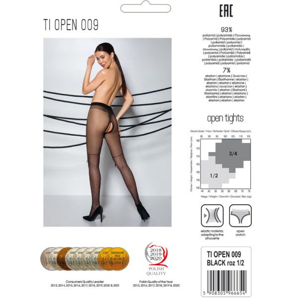 PASSION - TIOPEN 009 BLACK TIGHTS 1/2 20 DEN - Afbeelding 5