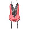 PASSION - PEONIA CORSET EROTIC LINE RED L/XL - Afbeelding 4
