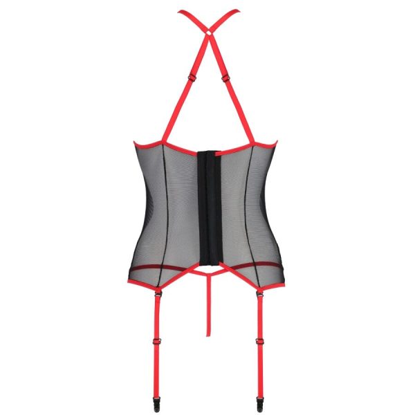PASSION - SATARA CORSET EROTIC LINE RED L/XL - Afbeelding 4