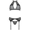 PASSION - SATARA SET EROTIC LINE BLACK S/M - Afbeelding 3