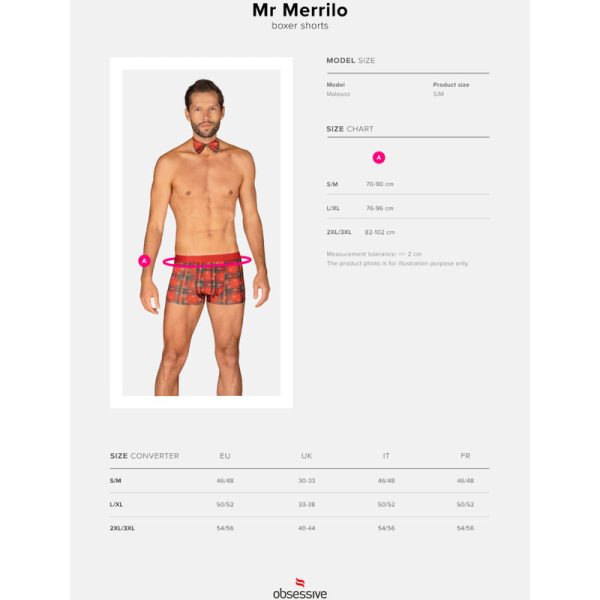 OBSESSIVE - MS MERRILO BOXER SHORTS & BOW TIE XXL/XXXL - Afbeelding 9