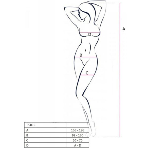 PASSION - BS095 WHITE BODYSTOCKING ONE SIZE - Afbeelding 5