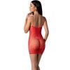 PASSION - BS096 RED BODYSTOCKING ONE SIZE - Afbeelding 2
