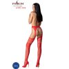 PASSION - S026 RED STOCKINGS WITH GARTER ONE SIZE - Afbeelding 4