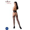 PASSION - S030 TIGHTS WITH BLACK GARTER ONE SIZE - Afbeelding 4