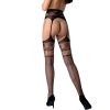 PASSION - S030 TIGHTS WITH BLACK GARTER ONE SIZE - Afbeelding 2