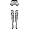 PASSION - S030 TIGHTS WITH BLACK GARTER ONE SIZE - Afbeelding 5