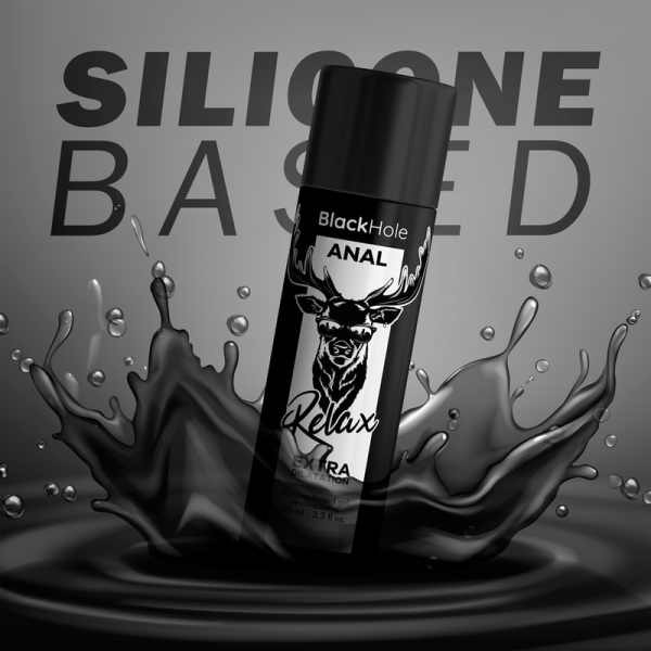BLACK HOLE - GEL SILICONE BASE ANAL DILATION 100 ML - Afbeelding 4