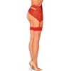 OBSESSIVE - S814 STOCKINGS RED S/M - Afbeelding 2