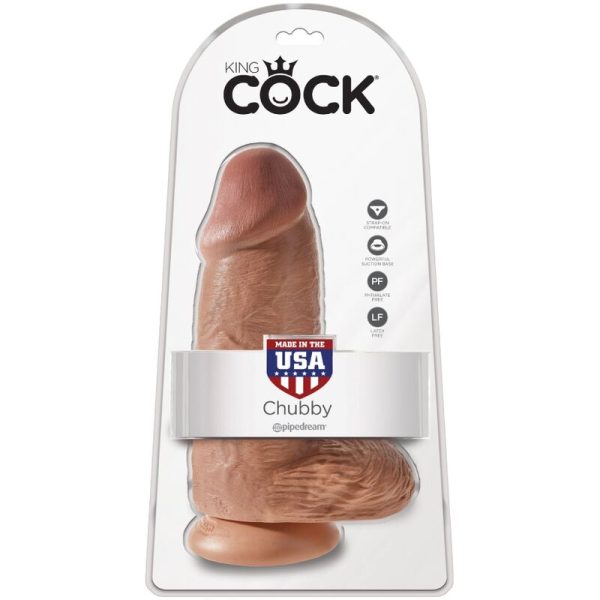 KING COCK - CHUBBY REALISTIC PENIS 23 CM CARAMEL - Afbeelding 6