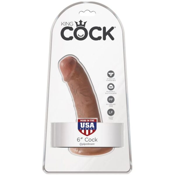 KING COCK - REALISTIC PENIS 15 CM CARAMEL - Afbeelding 6