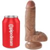 KING COCK - REALISTIC PENIS WITH BALLS 13.2 CM CARAMEL - Afbeelding 5