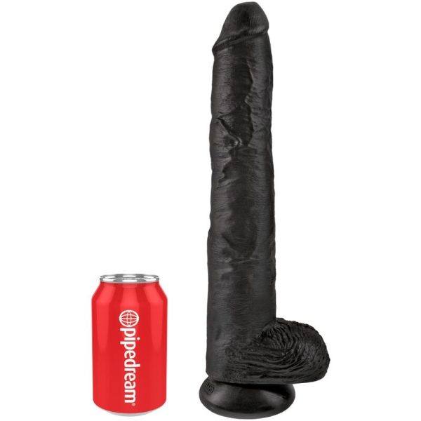 KING COCK - REALISTIC PENIS WITH BALLS 30.5 CM BLACK - Afbeelding 5