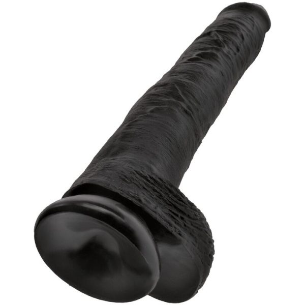 KING COCK - REALISTIC PENIS WITH BALLS 30.5 CM BLACK - Afbeelding 4