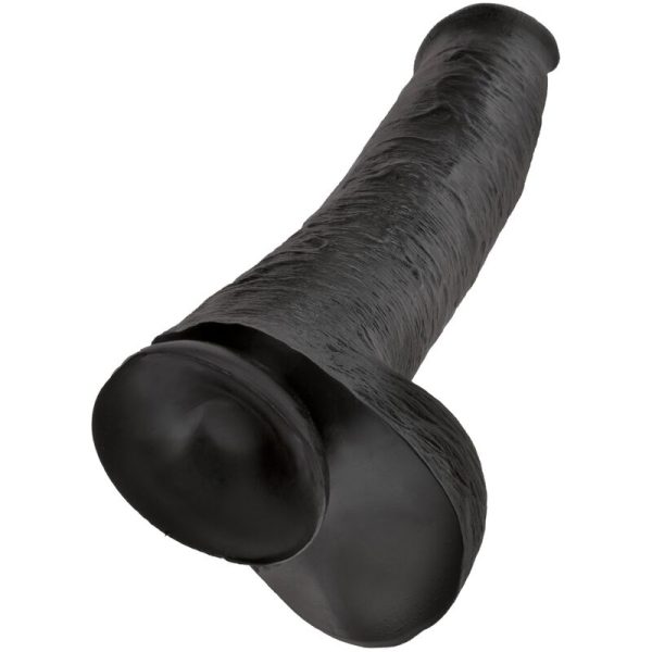 KING COCK - REALISTIC PENIS WITH BALLS 34.2 CM BLACK - Afbeelding 4
