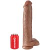 KING COCK - REALISTIC PENIS WITH BALLS 34.2 CM CARAMEL - Afbeelding 5