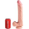 KING COCK - REALISTIC PENIS WITH BALLS 3D 24.8 CM LIGHT - Afbeelding 6