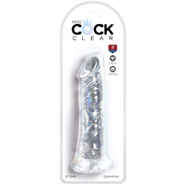 KING COCK - CLEAR REALISTIC PENIS 19.7 CM TRANSPARENT - Afbeelding 4