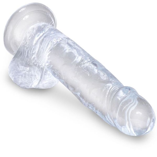 KING COCK - CLEAR REALISTIC PENIS WITH BALLS 15.2 CM TRANSPARENT - Afbeelding 3