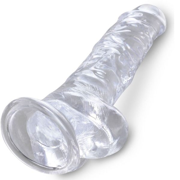 KING COCK - CLEAR REALISTIC PENIS WITH BALLS 16.5 CM TRANSPARENT - Afbeelding 4