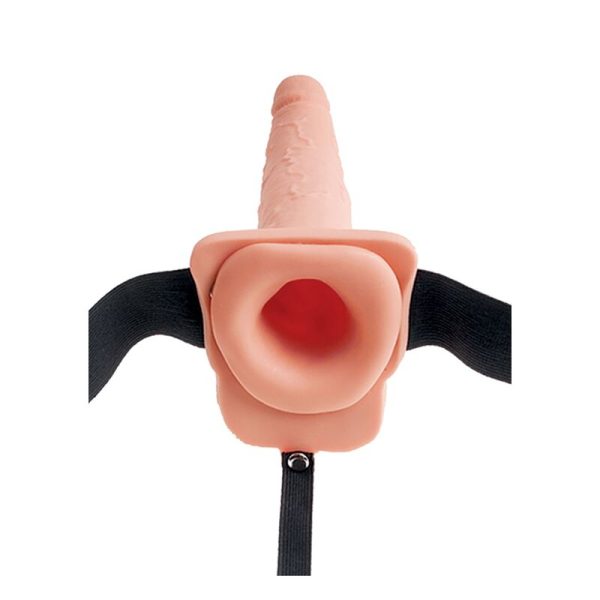FETISH FANTASY SERIES - ADJUSTABLE HARNESS REALISTIC PENIS WITH BALLS SQUIRTING 19 CM - Afbeelding 2
