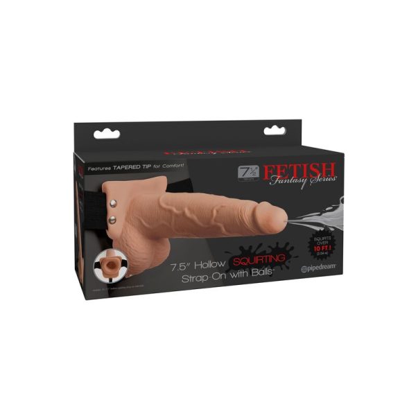 FETISH FANTASY SERIES - ADJUSTABLE HARNESS REALISTIC PENIS WITH BALLS SQUIRTING 19 CM - Afbeelding 5