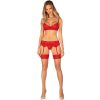 OBSESSIVE - INGRIDIA STOCKINGS RED XS/S - Afbeelding 3