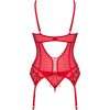 OBSESSIVE - INGRIDIA CORSET & THONG RED XS/S - Afbeelding 6