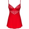 OBSESSIVE - INGRIDIA CHEMISE & THONG RED XS/S - Afbeelding 5