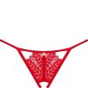 OBSESSIVE - INGRIDIA THONG CROTCHLESS RED XL/XXL - Afbeelding 7