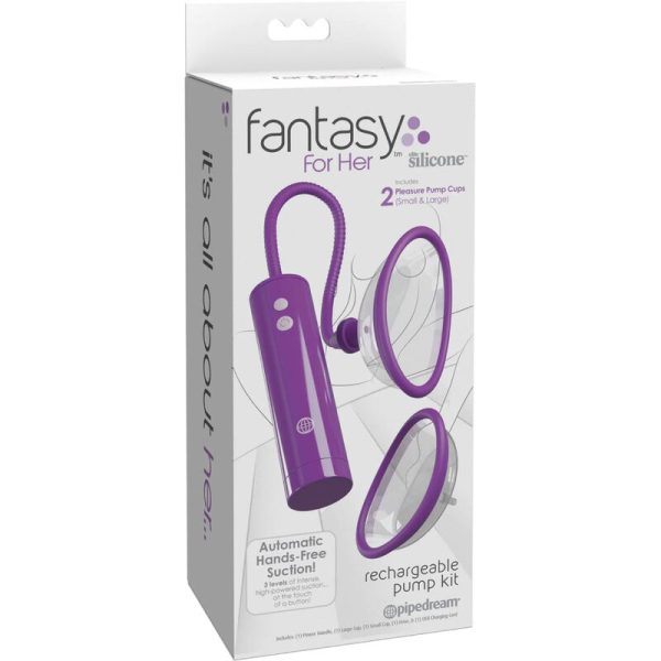 FANTASY FOR HER - RECHARGEABLE CLITORIS SUCTION PUMP KIT SIZE S/L - Afbeelding 5