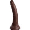 KING COCK - ELITE REALISTIC SILICONE DILDO 17.8 CM BROWN - Afbeelding 3