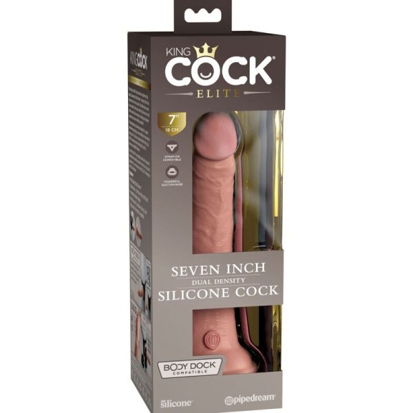 KING COCK - ELITE REALISTIC SILICONE DILDO 17.8 CM - Afbeelding 5