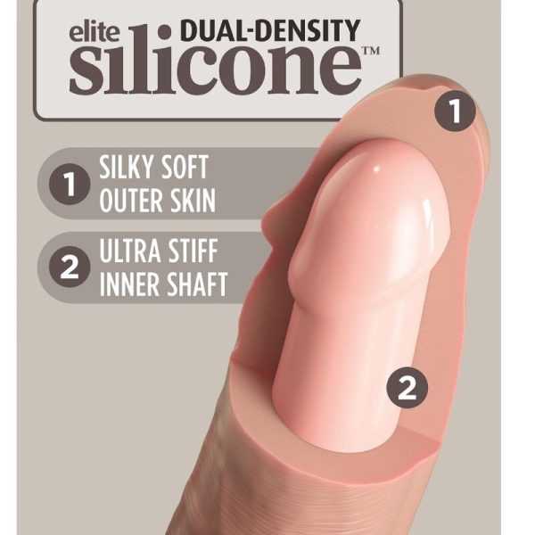KING COCK - ELITE REALISTIC SILICONE DILDO 17.8 CM - Afbeelding 3