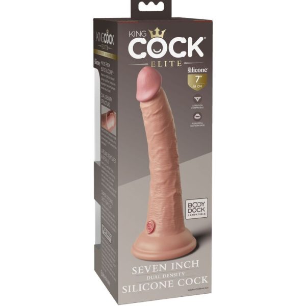 KING COCK - ELITE REALISTIC SILICONE DILDO 17.8 CM - Afbeelding 4
