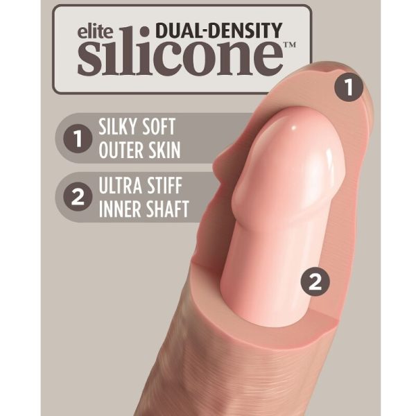 KING COCK - ELITE REALISTIC SILICONE DILDO 20.3 CM - Afbeelding 4