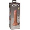 KING COCK - ELITE REALISTIC DILDO VIBRATING & SILICONE 15.2 CM CARAMEL - Afbeelding 5