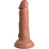 KING COCK - ELITE REALISTIC DILDO VIBRATING & SILICONE 15.2 CM CARAMEL - Afbeelding 4