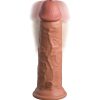 KING COCK - ELITE REALISTIC DILDO VIBRATING & SILICONE 20.3 CM CARAMEL - Afbeelding 3