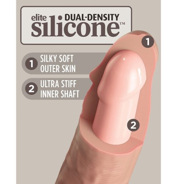 KING COCK - ELITE REALISTIC DILDO VIBRATOR & SILICONE REMOTE CONTROL 23 CM - Afbeelding 6