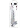 KING COCK - CLEAR DILDO WITH TESTICLES 24.8 CM TRANSPARENT - Afbeelding 2