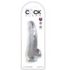 KING COCK - CLEAR DILDO WITH TESTICLES 15.2 CM TRANSPARENT - Afbeelding 2
